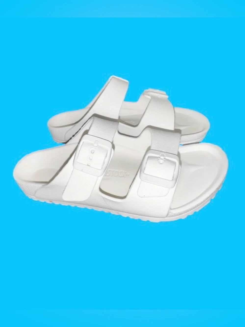 BIRKENSTOCK WHITE EVA Rubber sandals unisex youth girl’s boys size 1